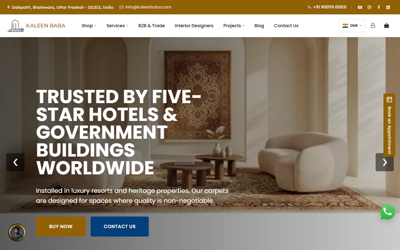 Kaleen Baba website