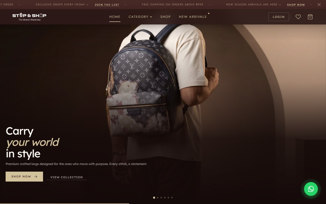 The Stop n Shop website